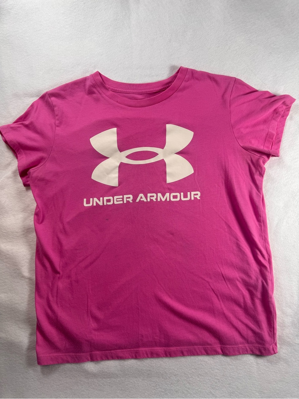 Under Armour Women’s Large Pink Loose Fit Logo Graphic T-Shirt Short Sleeve